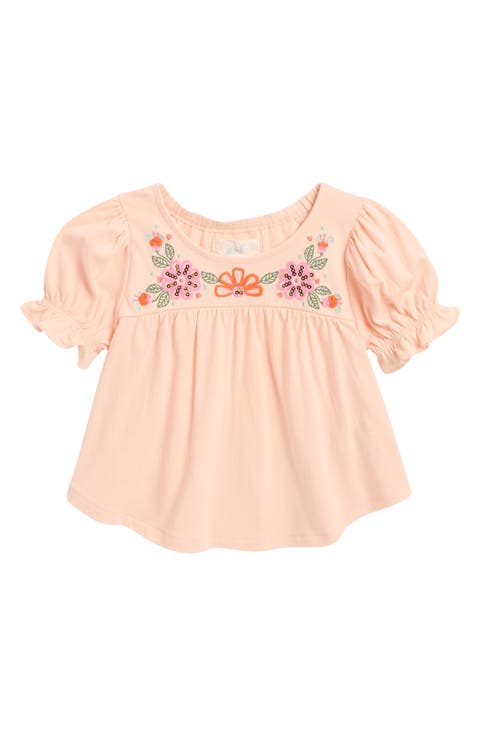 Kids' Embroidered Puff Sleeve Top (Toddler, Little Kid & Big Kid)