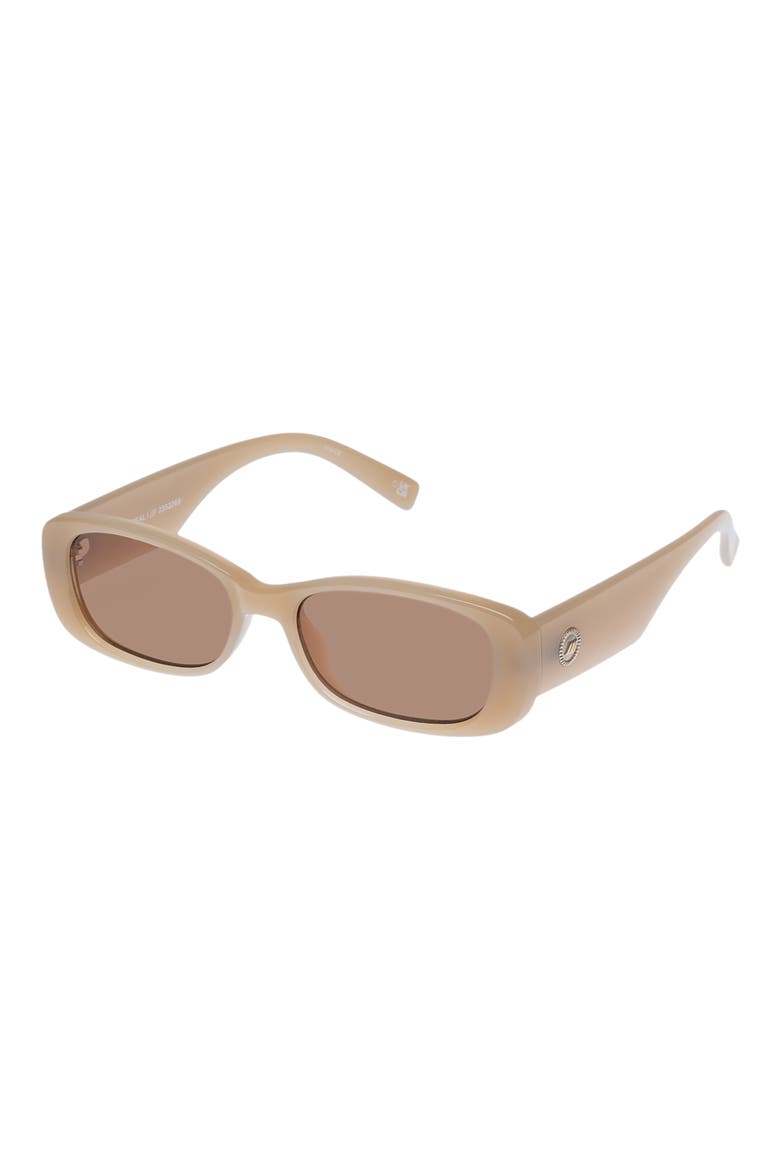 Unreal 52mm Rectangular Sunglasses, Alternate, color, LATTE