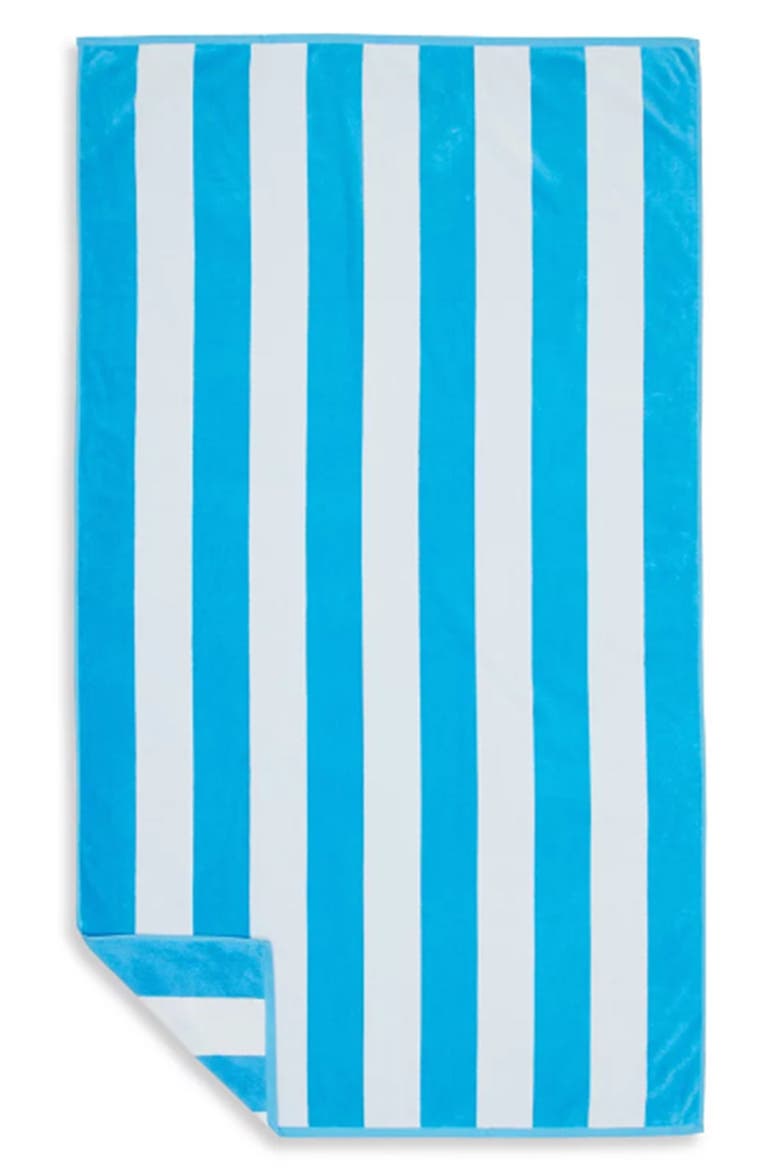 Striped Cotton Beach Towel, Main, color, LIGHT/ PASTEL BLUE