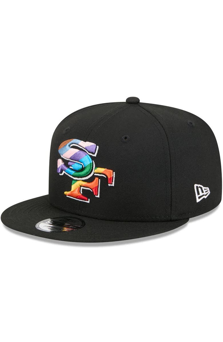 New Era Men's New Era Black San Francisco 49ers Pride 9FIFTY Snapback Hat, Main, color, Black