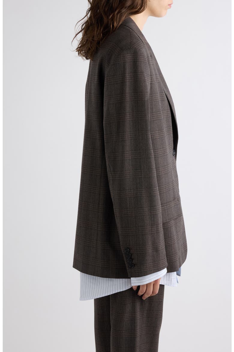 Julago Plaid Wool Blend Blazer, Alternate, color, BROWN/ BLACK