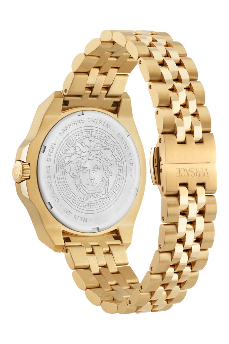 Luxury Bracelet Watch, 42mm, Alternate, color, IP YELLOW GOLD