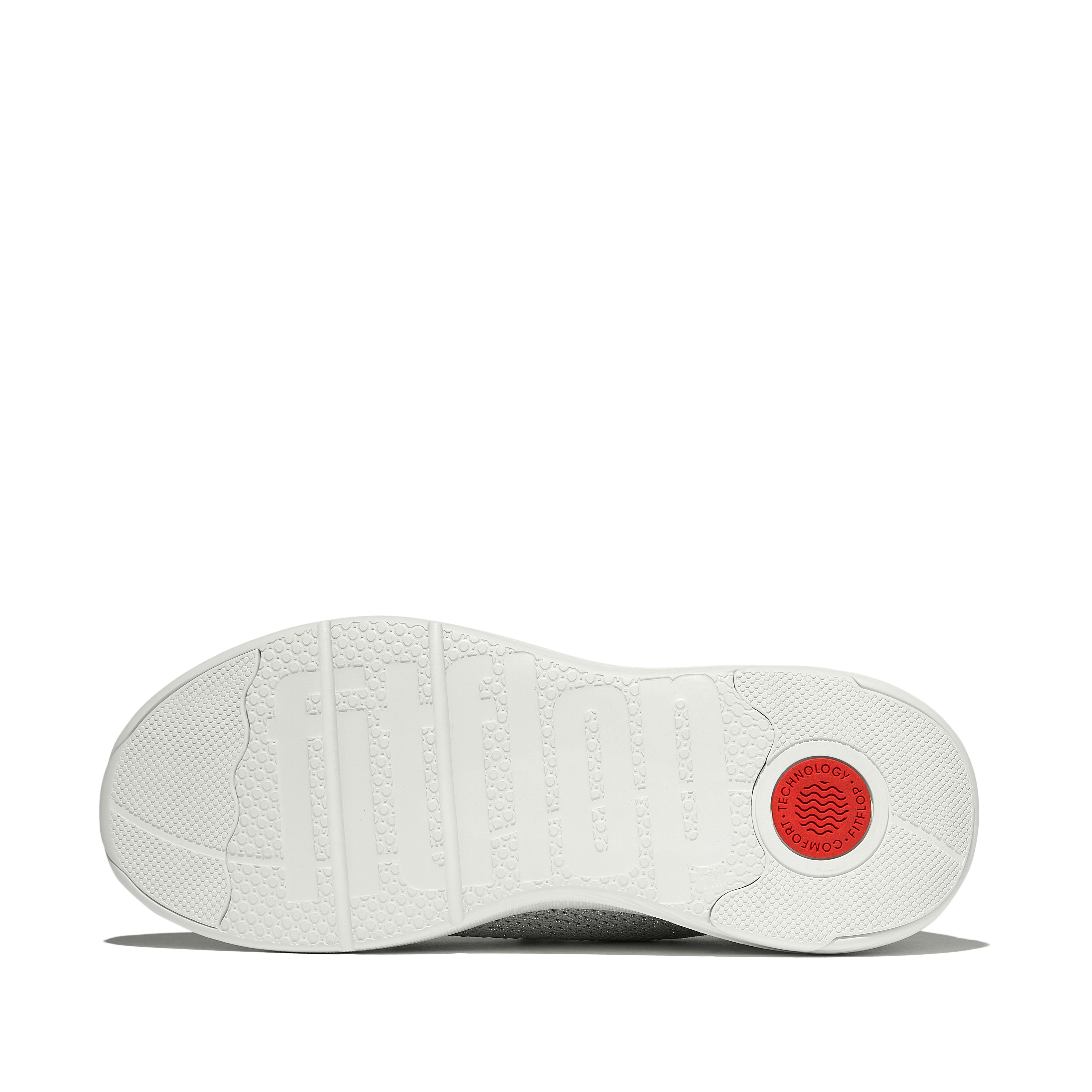 FitFlop Super-Q Knit Slip-On Laced Sneakers, Alternate, color, Arctic Grey/Silver