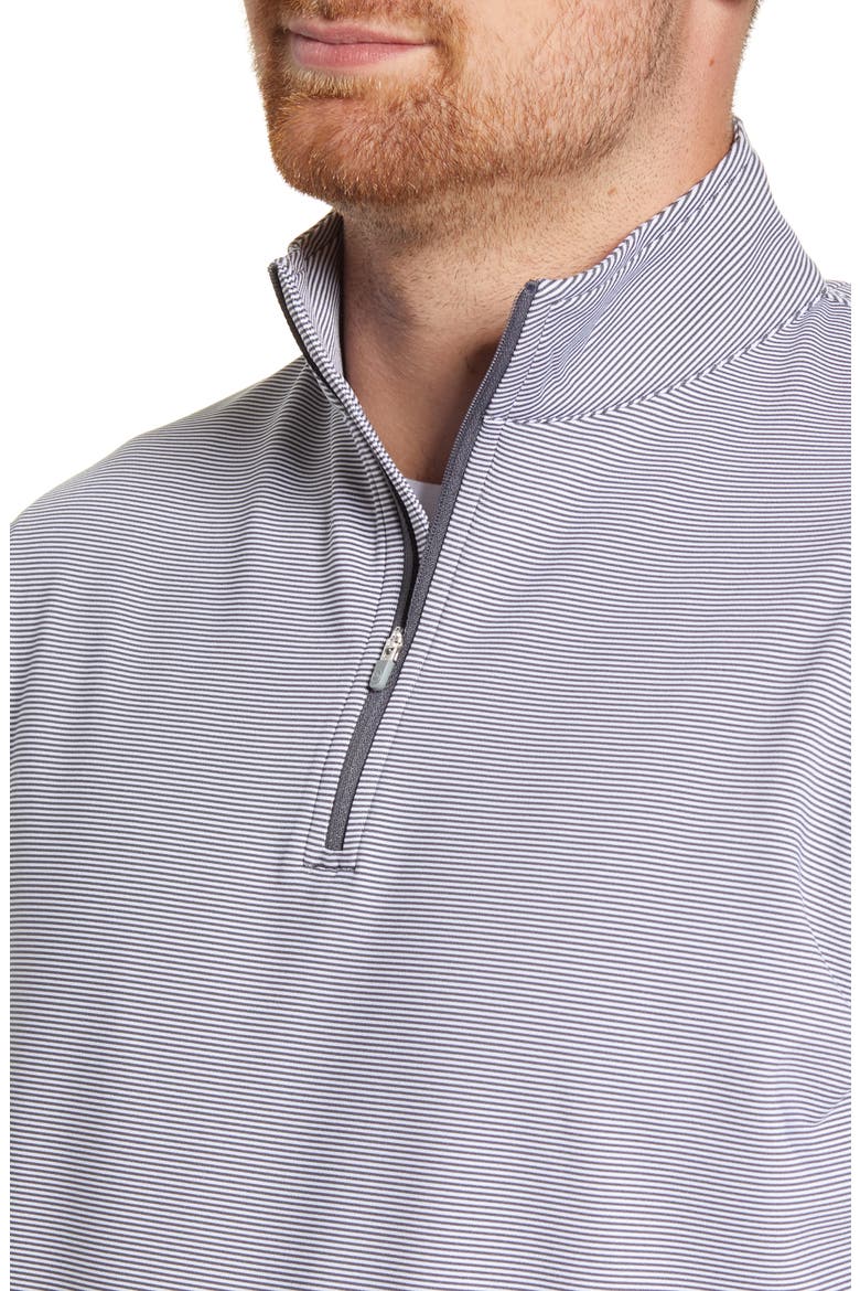 Perth Stripe Quarter Zip Performance Pullover, Alternate, color, IRON/WHITE