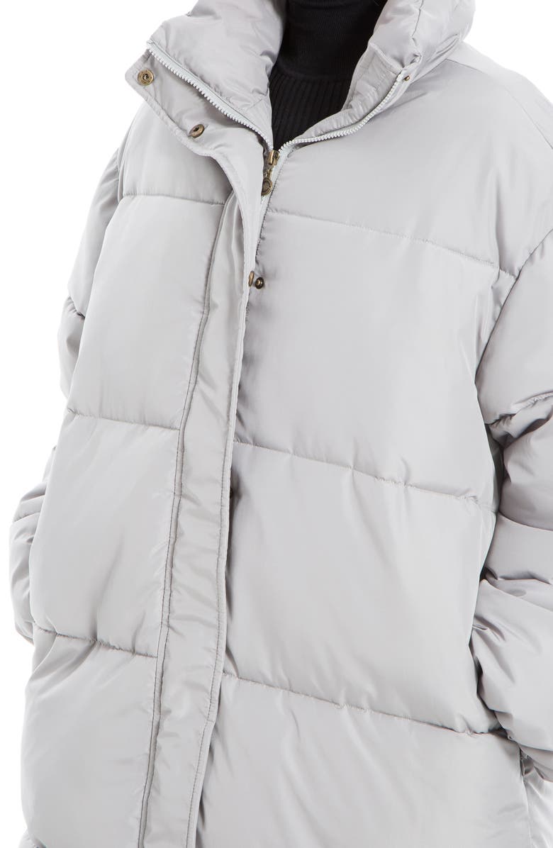 MAX STUDIO Longline Puffer Jacket, Alternate, color, Grey