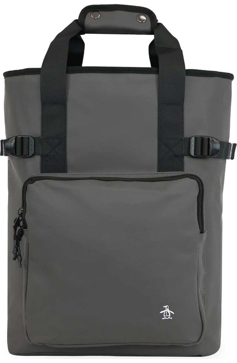 Original Penguin Waterproof Travel Backpack, Main, color, Grey
