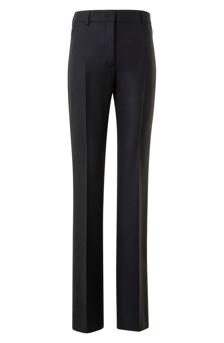 Akris Marilyn Stretch Wool Bootcut Pants, Alternate, color, Black