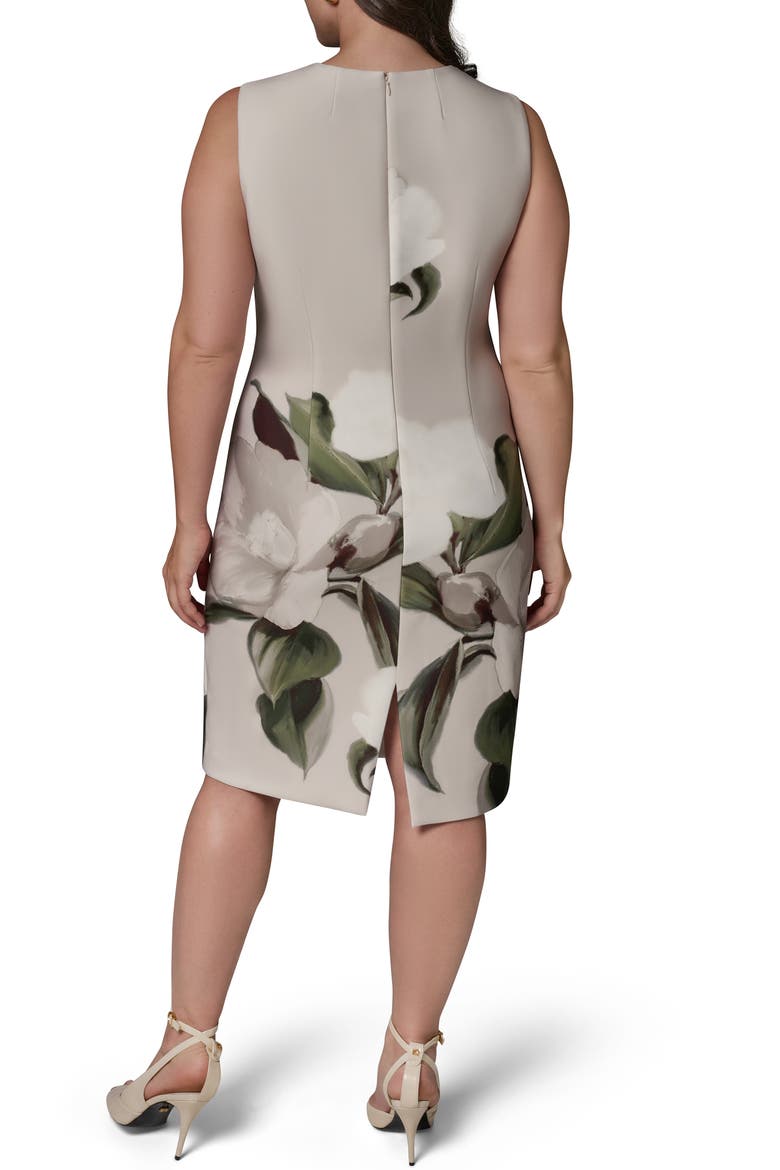 Print Sleeveless Sheath Dress, Alternate, color, SISAL MULTI