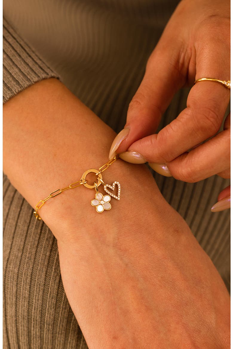 Jude Link Lock Bracelet, Alternate, color, GOLD