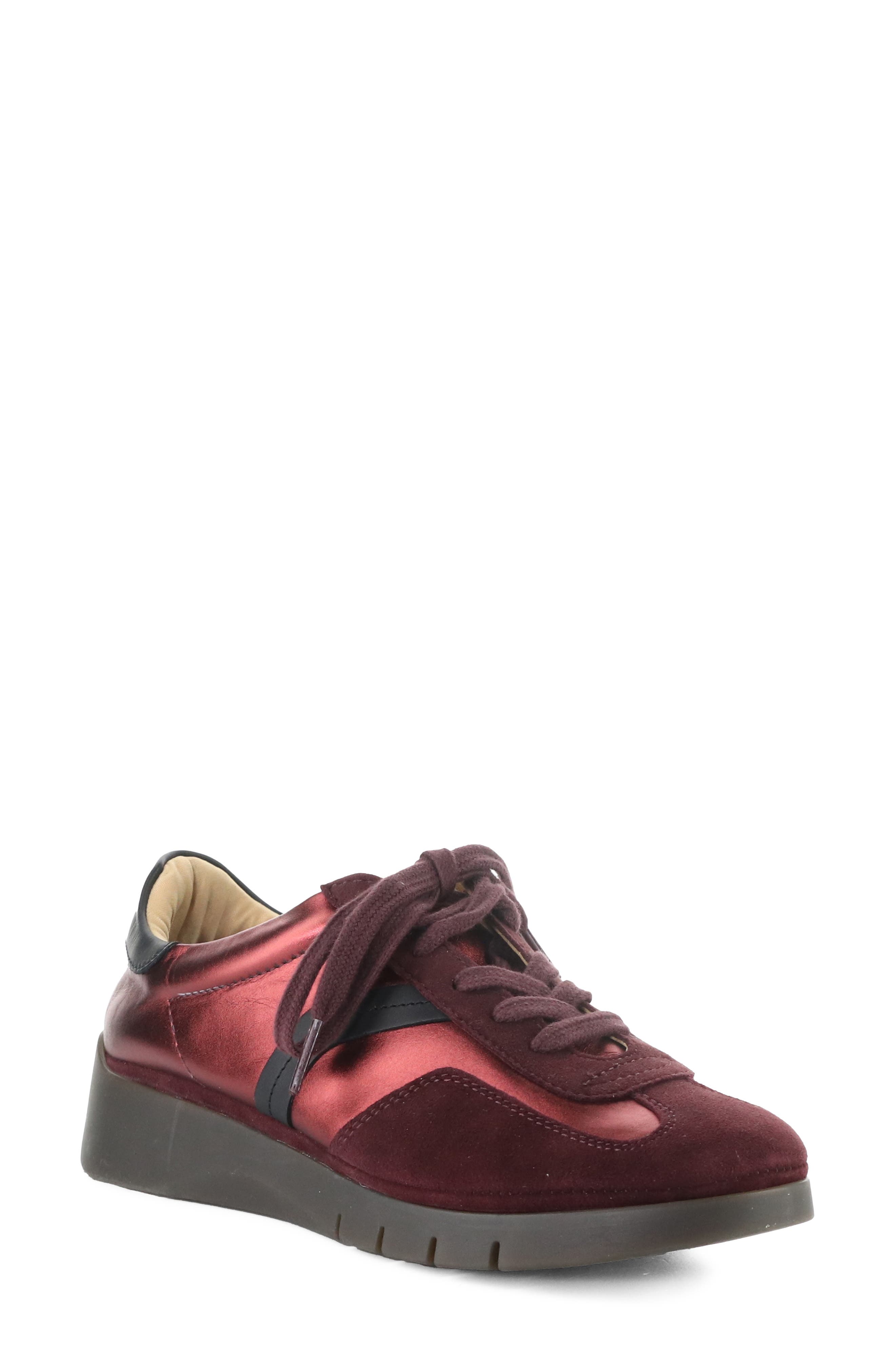 Lyrox Leather Sneaker, Main, color, 002 WINE MULTI