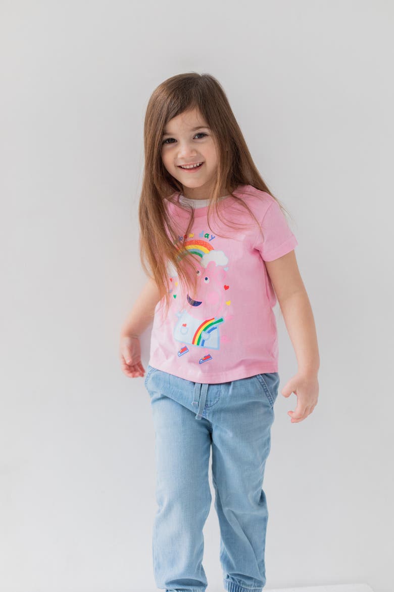 2-Pack T-Shirts, Alternate, color, Navy Blue / Pink