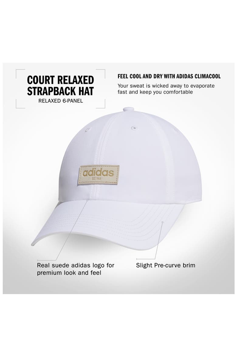 Relaxed Court Baseball Cap, Alternate, color, WHITE/ HEMP BEIGE