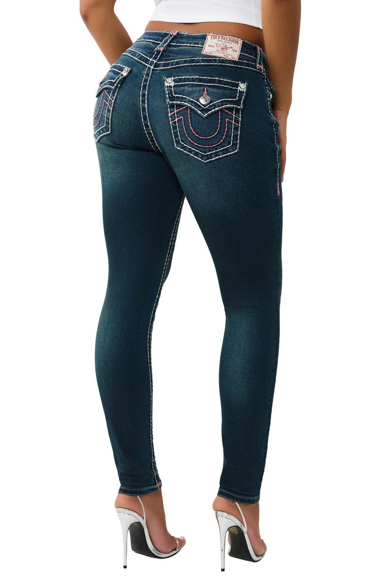 True Religion Jennie Skinny Jeans, Alternate, color, Dark Wash