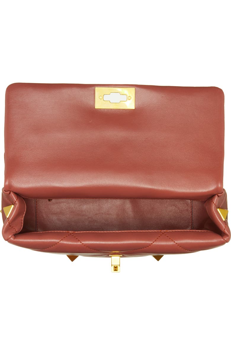 Valentino Garavani Large Roman Stud Matelassé Quilted Leather Shoulder Bag, Alternate, color,