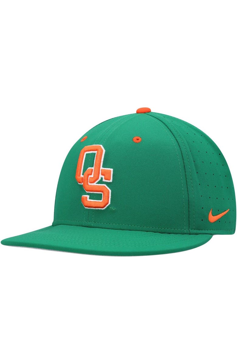 Nike Men's Nike Green Oklahoma State Cowboys Aero True Baseball Performance Fitted Hat, Main, color, Green