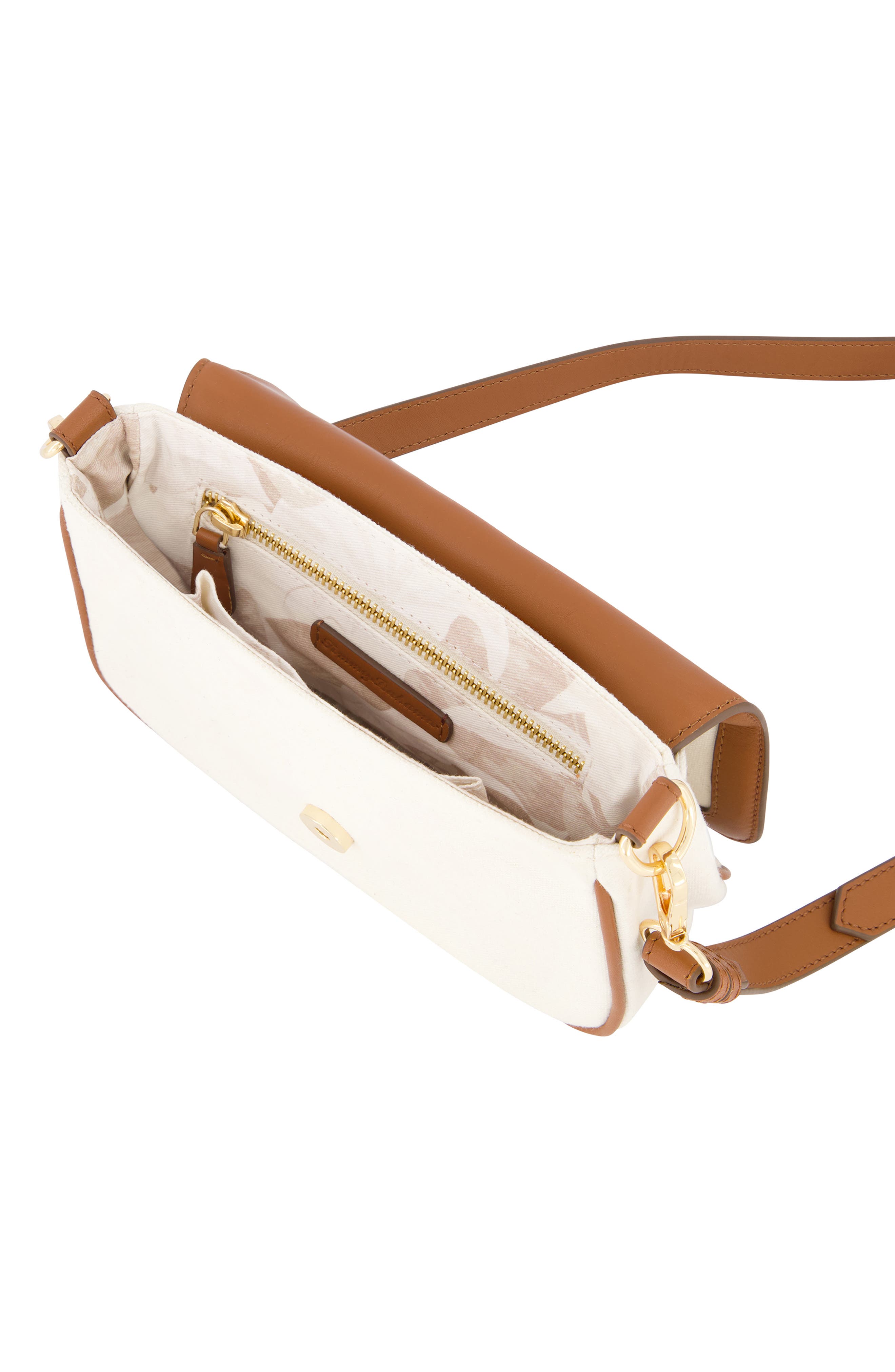 Tommy Bahama Canvas & Leather Trim Crossbody Bag, Alternate, color, Natural