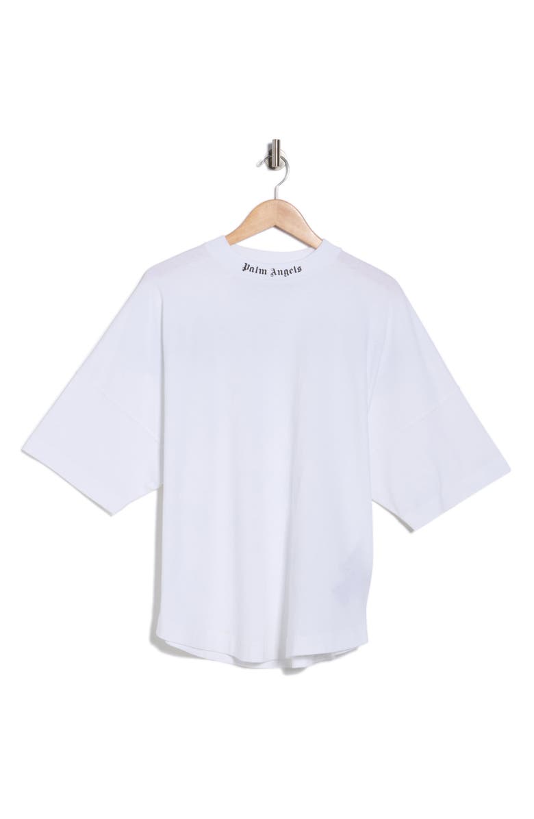 Palm Angels Logo Graphic T-Shirt, Main, color, White Black