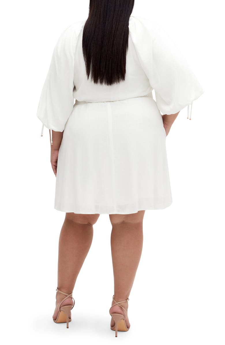 City Chic Scarlette Long Sleeve Dress, Alternate, color, Ivory