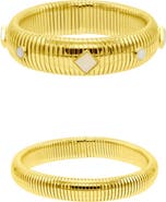 Adornia Set of 2 Coil Bangle Bracelets