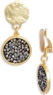 Karine Sultan Crystal Clip On Earrings