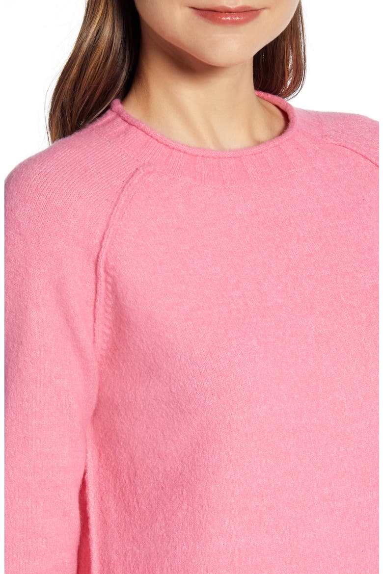 Cozy Crewneck Sweater, Alternate, color, PINK AURORA