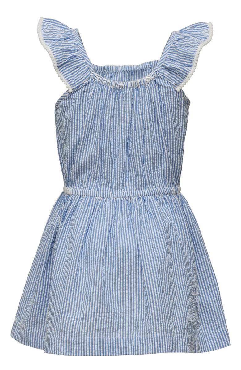 Snapper Rock Kids' Flutter Sleeve Cotton Seersucker Sundress, Alternate, color,