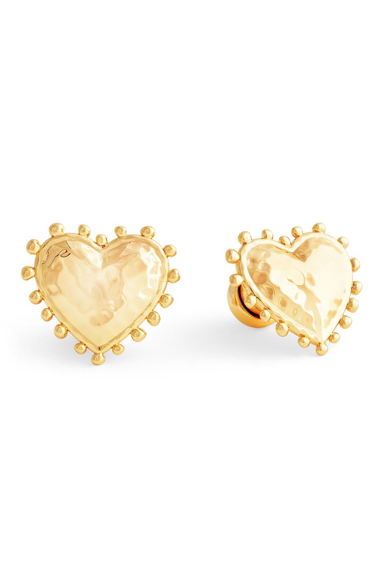 Anabel Aram Jewelry Heart Stud Earrings, Main, color, Gold