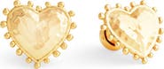 Anabel Aram Jewelry Heart Stud Earrings