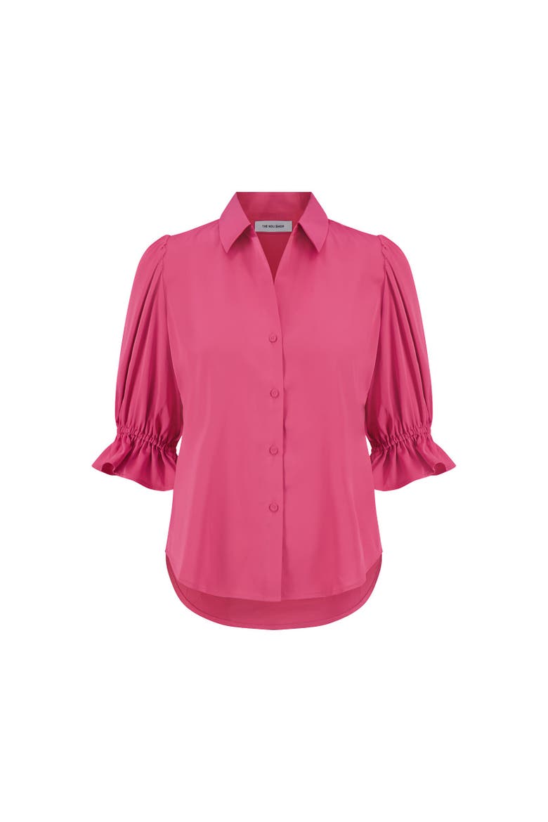 Cindy Ruffle Sleeve Shirt, Alternate, color, Petal Pink