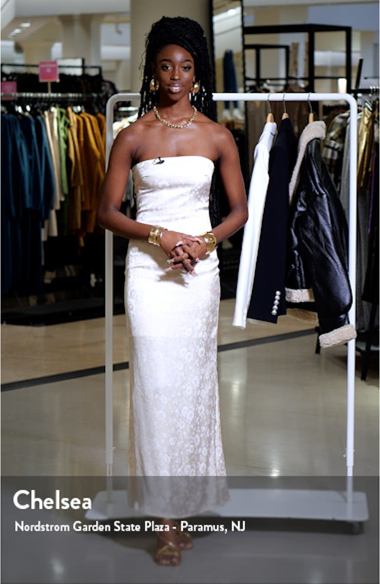 Salvin Strapless Jacquard Dress, sales video thumbnail