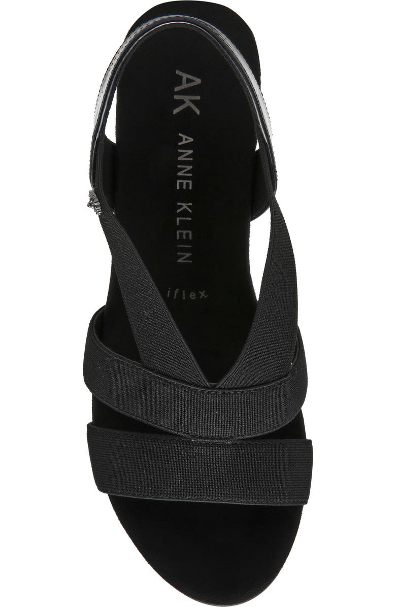 Anne Klein Ryland Platform Wedge Sandal, Alternate, color, Black