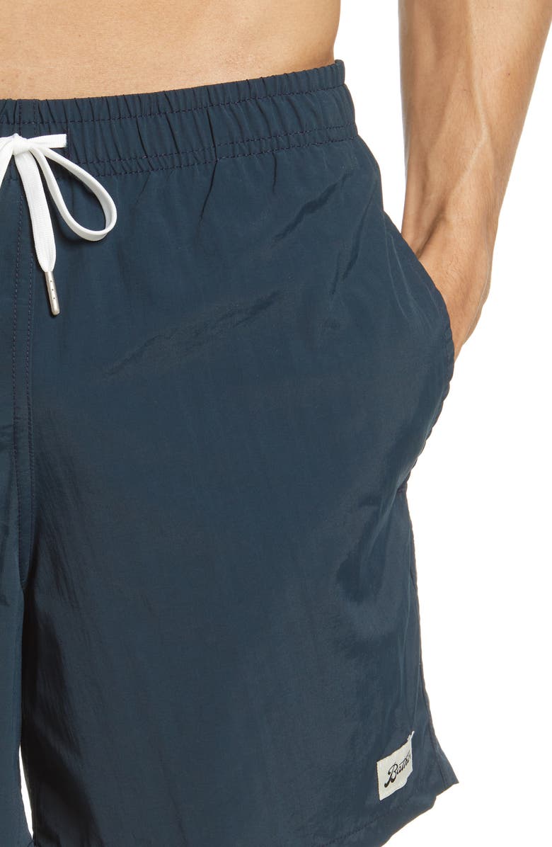 Bather Navy Swim Trunks, Alternate, color, 