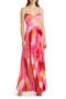 selected Pink Brushstroke Satin
