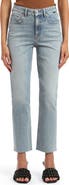 Mavi Jeans New York Raw Hem High Waist Straight Leg Jeans