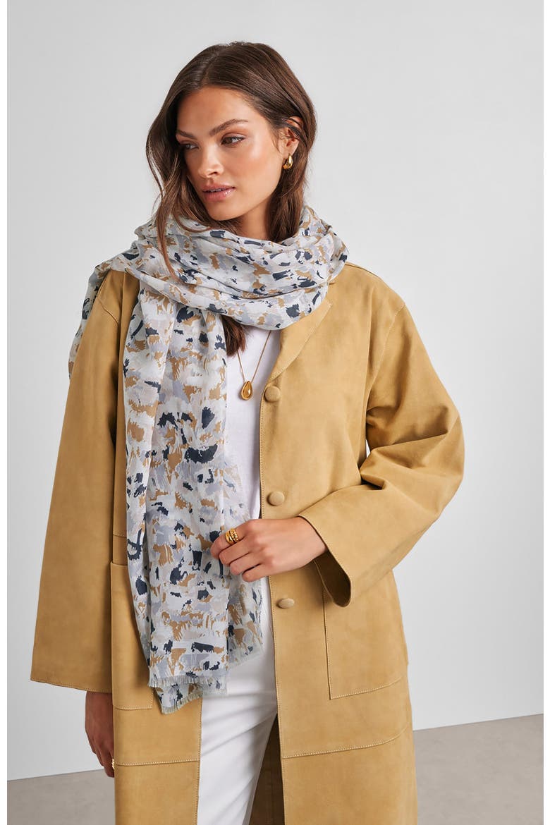 Printed Scarf, Alternate, color, Terrazo