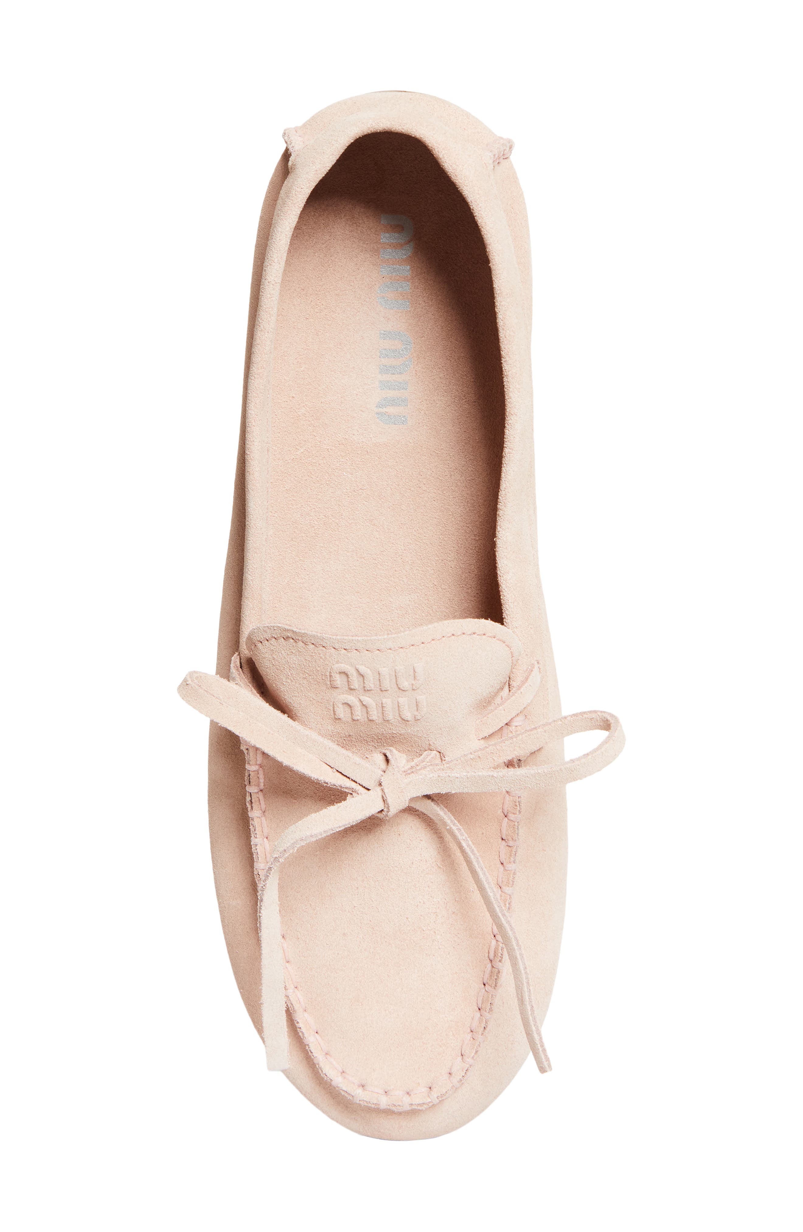 Miu Miu Boat Shoe Flat, Alternate, color, Beige
