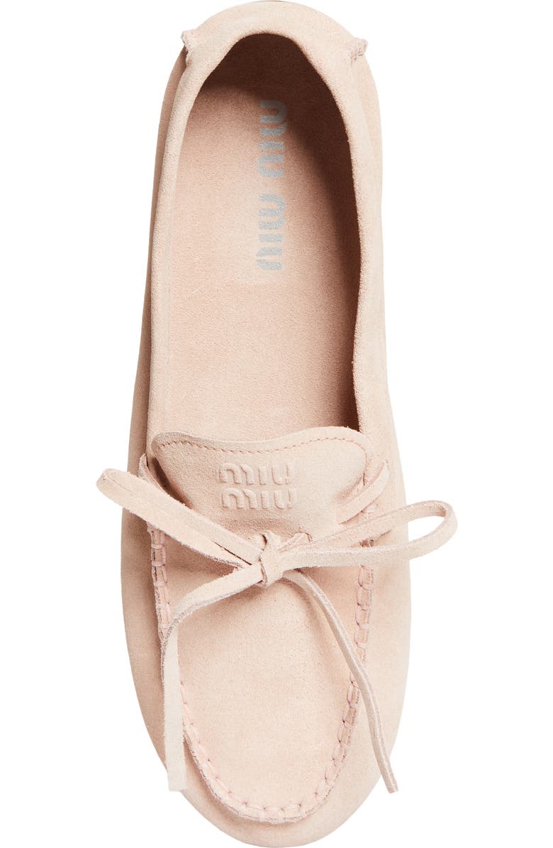 Miu Miu Boat Shoe Flat, Alternate, color, Beige