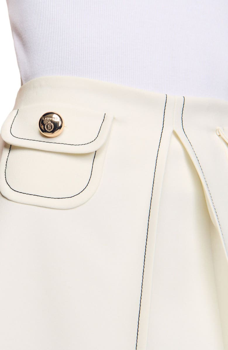 SANDRO Short box-pleated skirt, Alternate, color, 