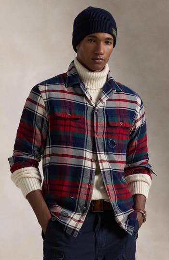 Polo Ralph Lauren Classic Fit Rip & Repair Plaid Long Sleeve