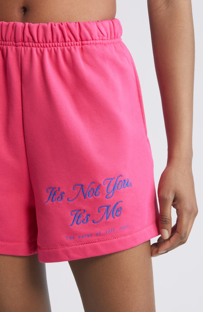 THE MAYFAIR GROUP It's Not You Graphic Sweat Shorts, Alternate, color, Pink