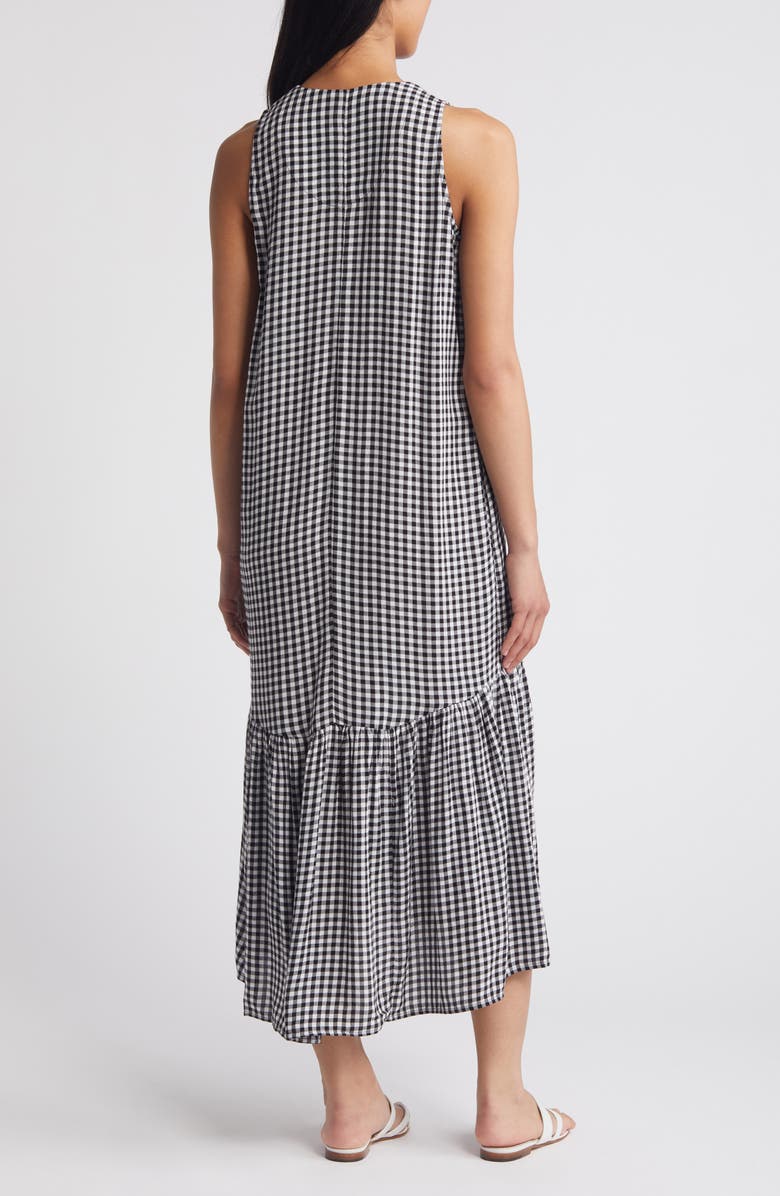 NIC+ZOE Gingham Sleeveless Dress, Alternate, color, Black Multi