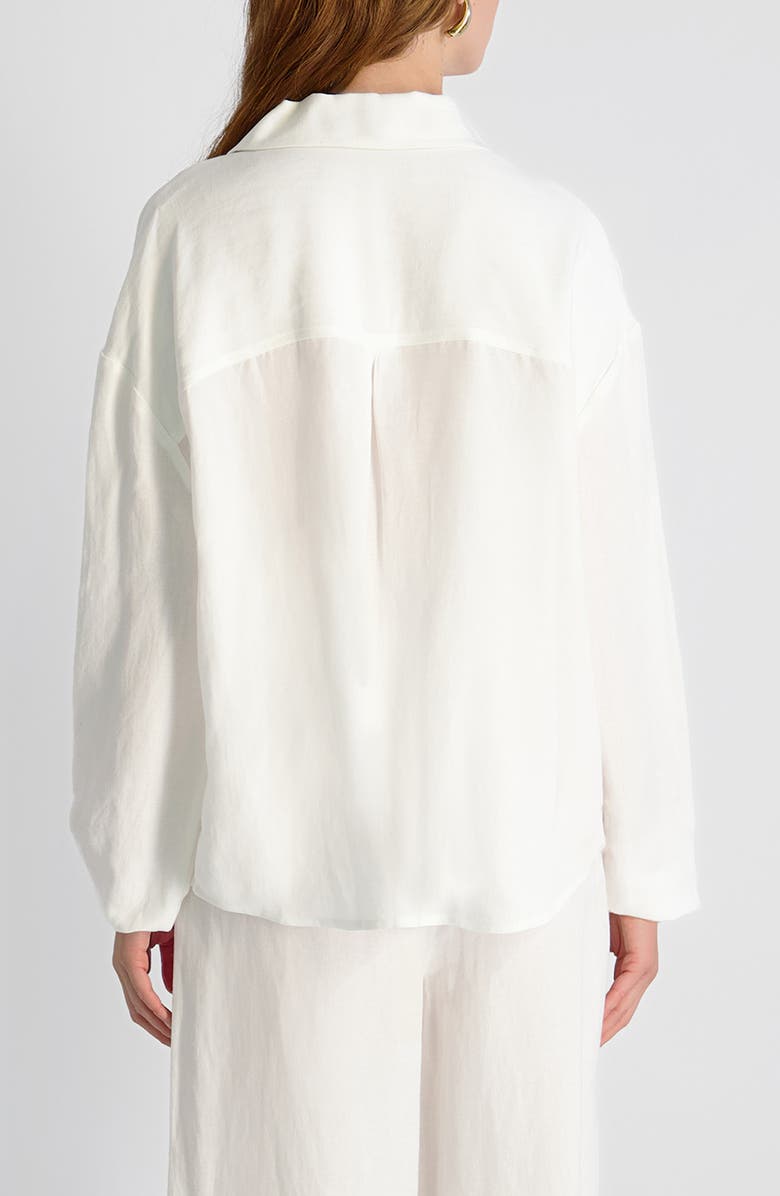 French Connection Cooper Blouson Sleeve Button-Up Shirt, Alternate, color, Summer White