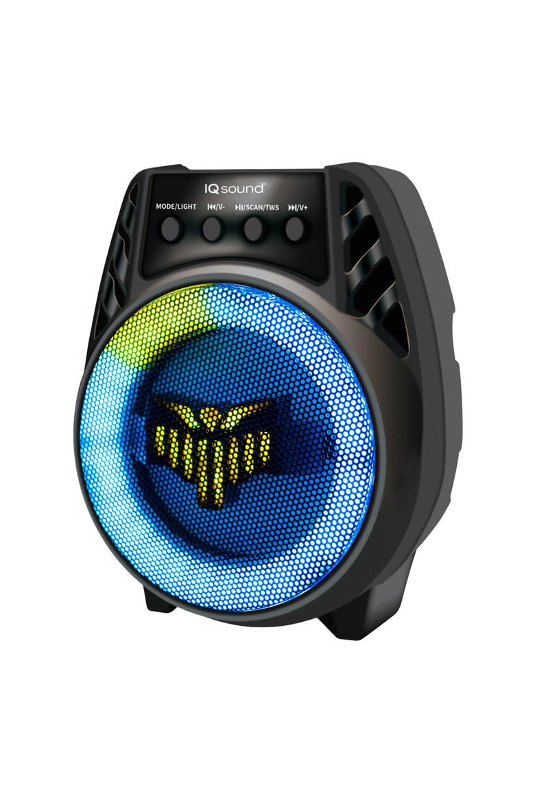 4" Bluetooth TWS Rechargeable LED Light Party Speaker, Main, color, Black