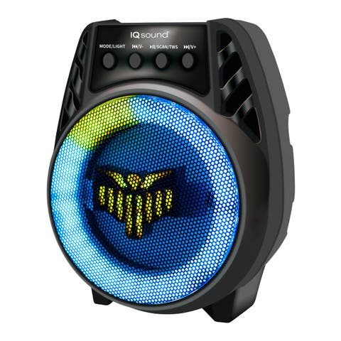 4" Bluetooth TWS Rechargeable LED Light Party Speaker