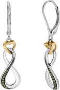 LuvMyJewelry Serelith Sterling Silver 0.08 Ct Diamond Two-Tone Infinity Dangle Earrings