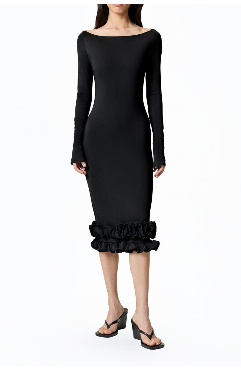 Nocturne Jersey Maxi Dress with Ruffle Detail, Main, color, 