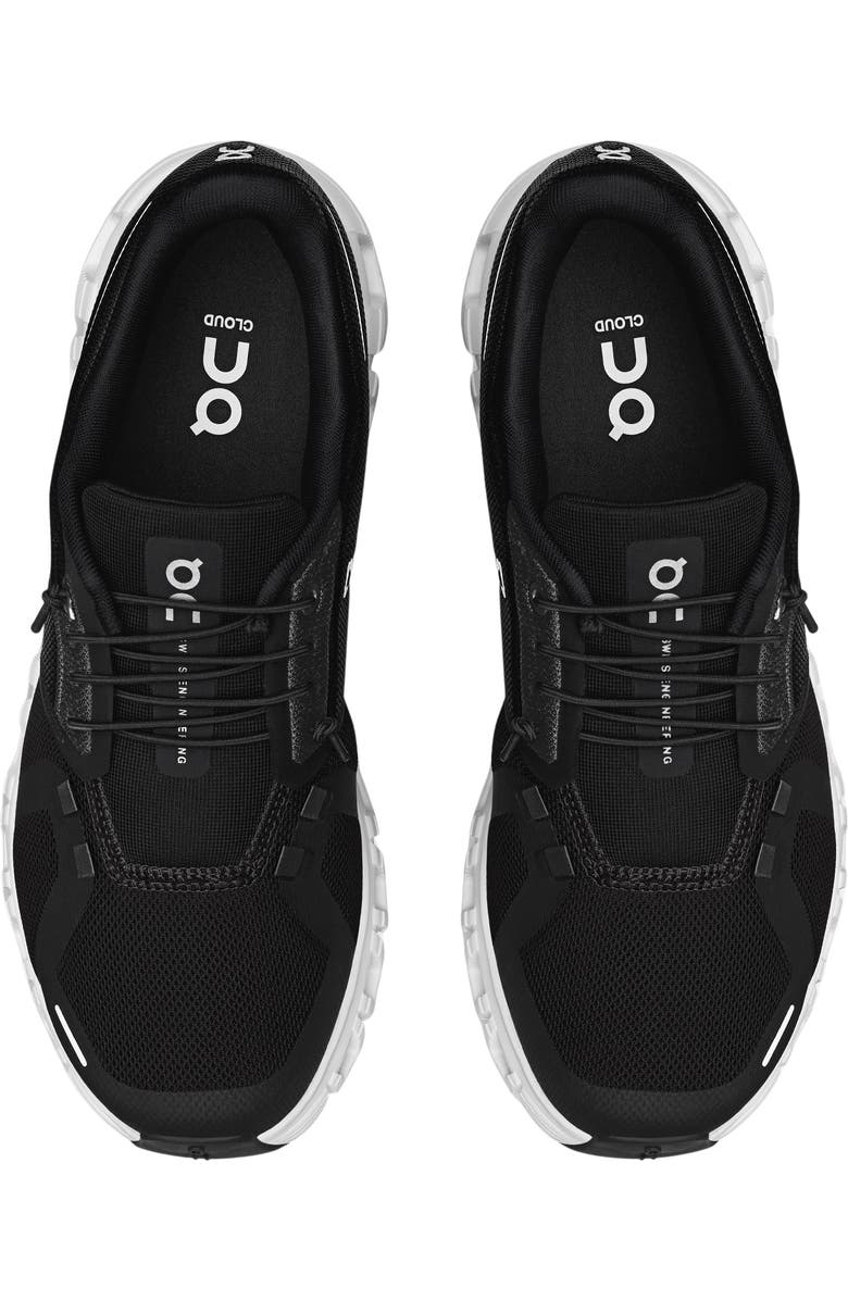 On Cloud 6 Sneaker, Alternate, color, Black/ White