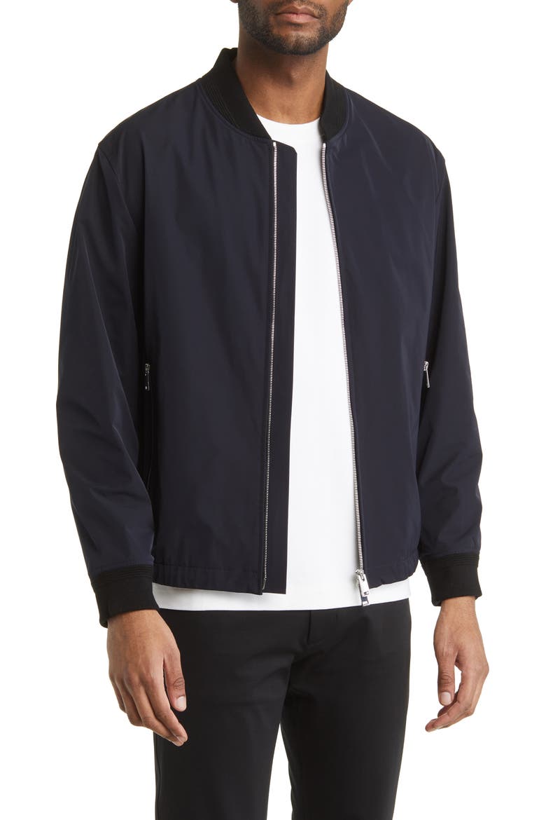 City Foundation Tech Water Resistant Twill Bomber Jacket, Main, color, BALTIC - XHX
