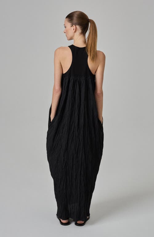 Co Pliss Tank Dress In Black