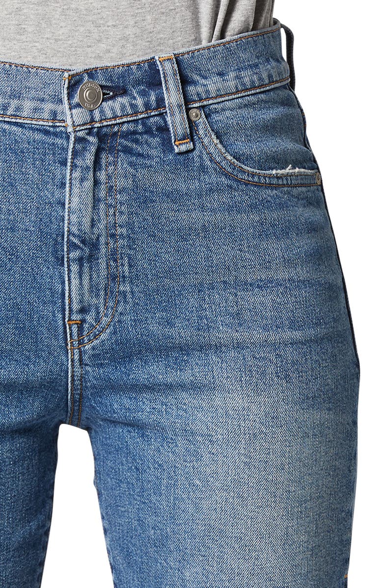 Hudson Jeans Hana High Waist Cutoff Denim Bike Shorts, Alternate, color, 